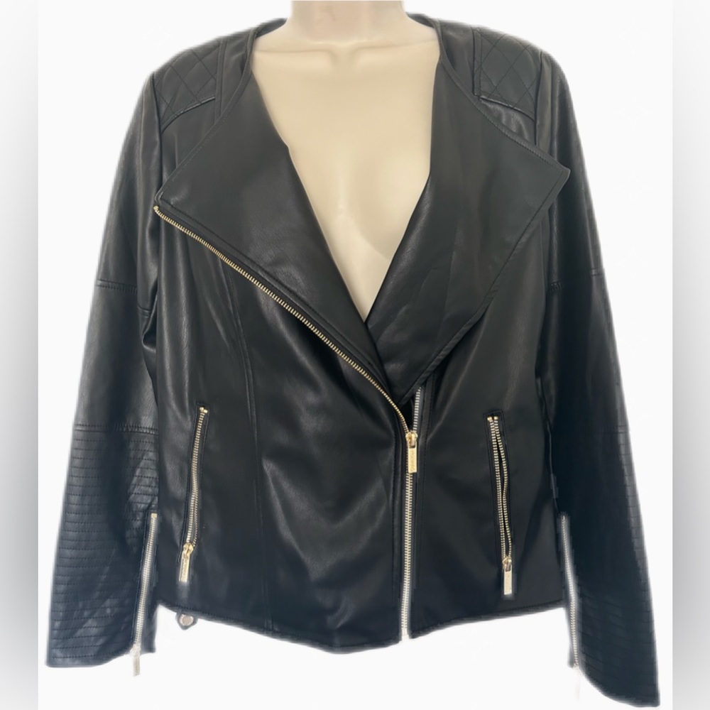 Calvin Klein Wrap Faux Leather Jacket